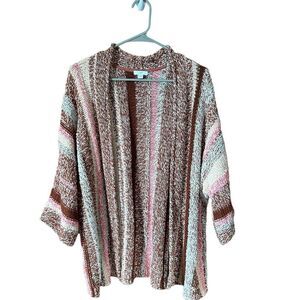 J. Jill Multicolor Striped Cardigan